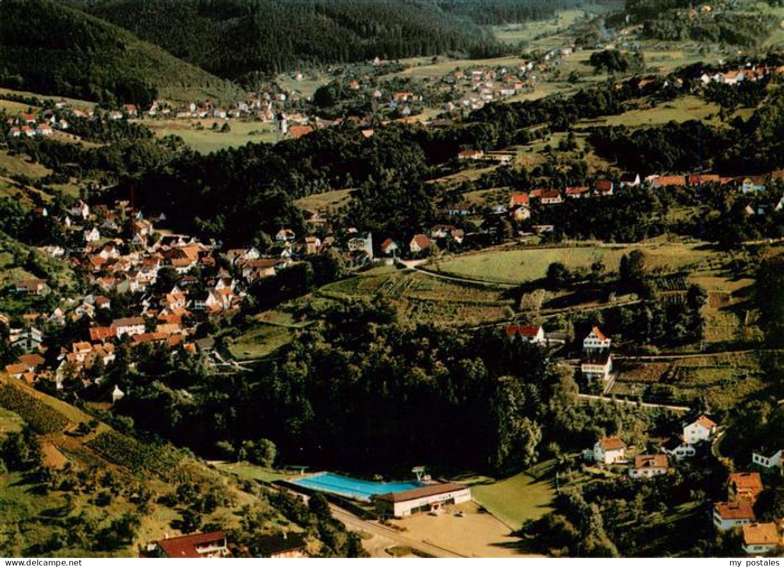 73902645 Buehlertal Obertal Mit Schwimmbad Fliegeraufnahme Buehlertal - Buehlertal