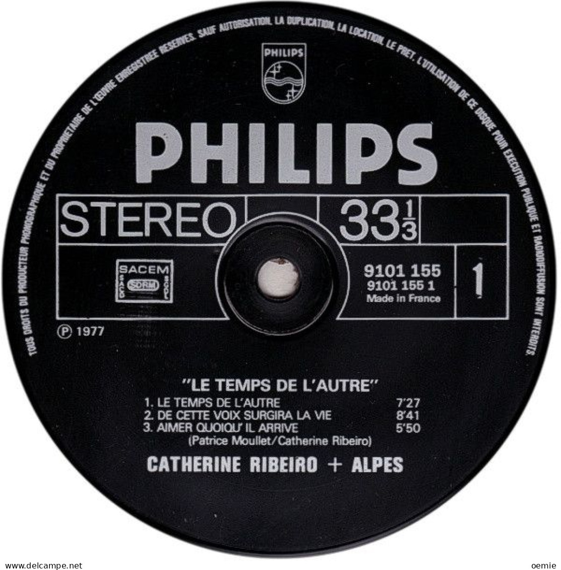 CATHERINE RIBERO + ALPES  LE TEMPS DE L'AUTRE - Otros - Canción Francesa