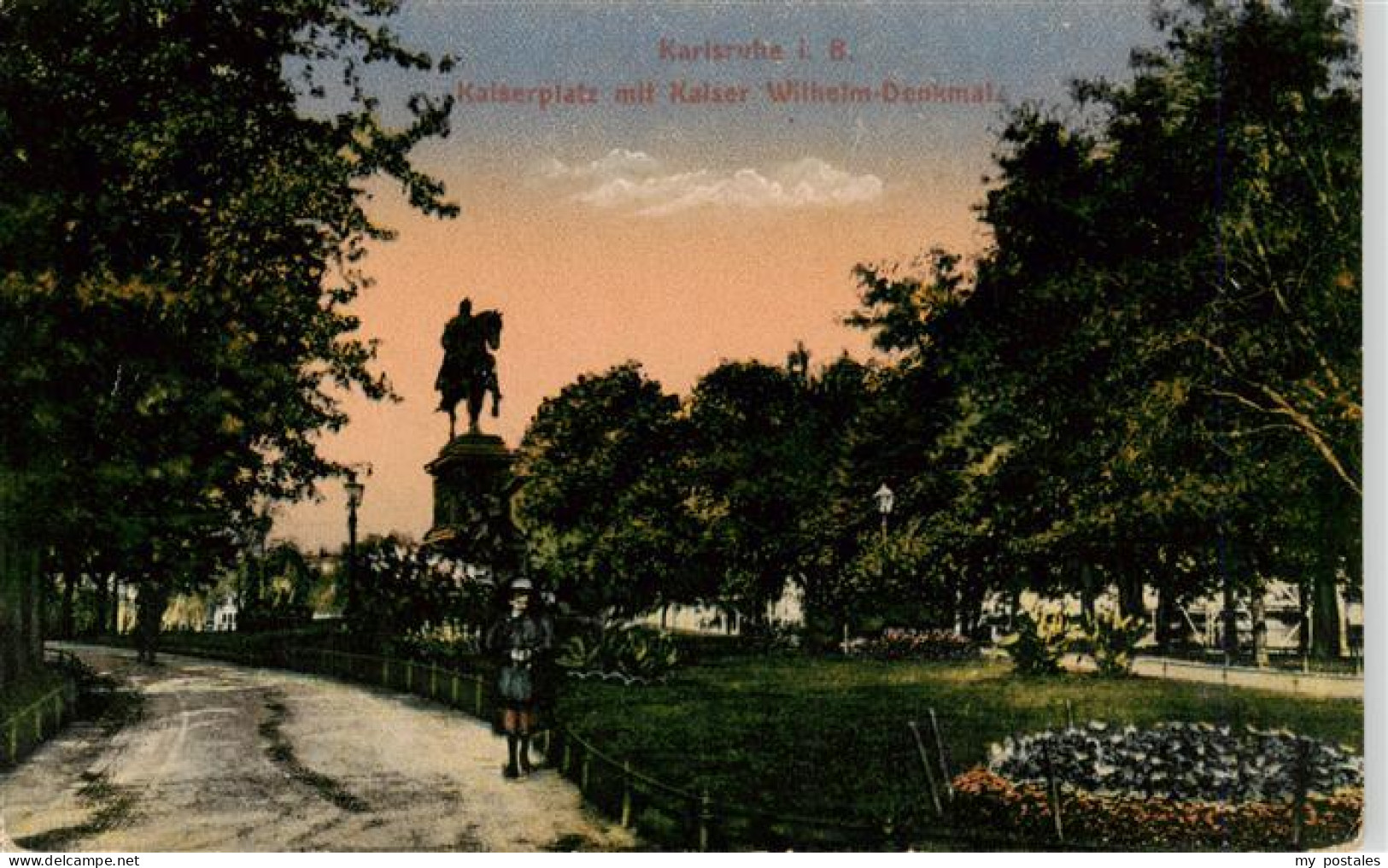 73902413 Karlsruhe Baden Kaiserplatz Mit Kaiser Wilhelm Denkmal Karlsruhe Baden - Karlsruhe