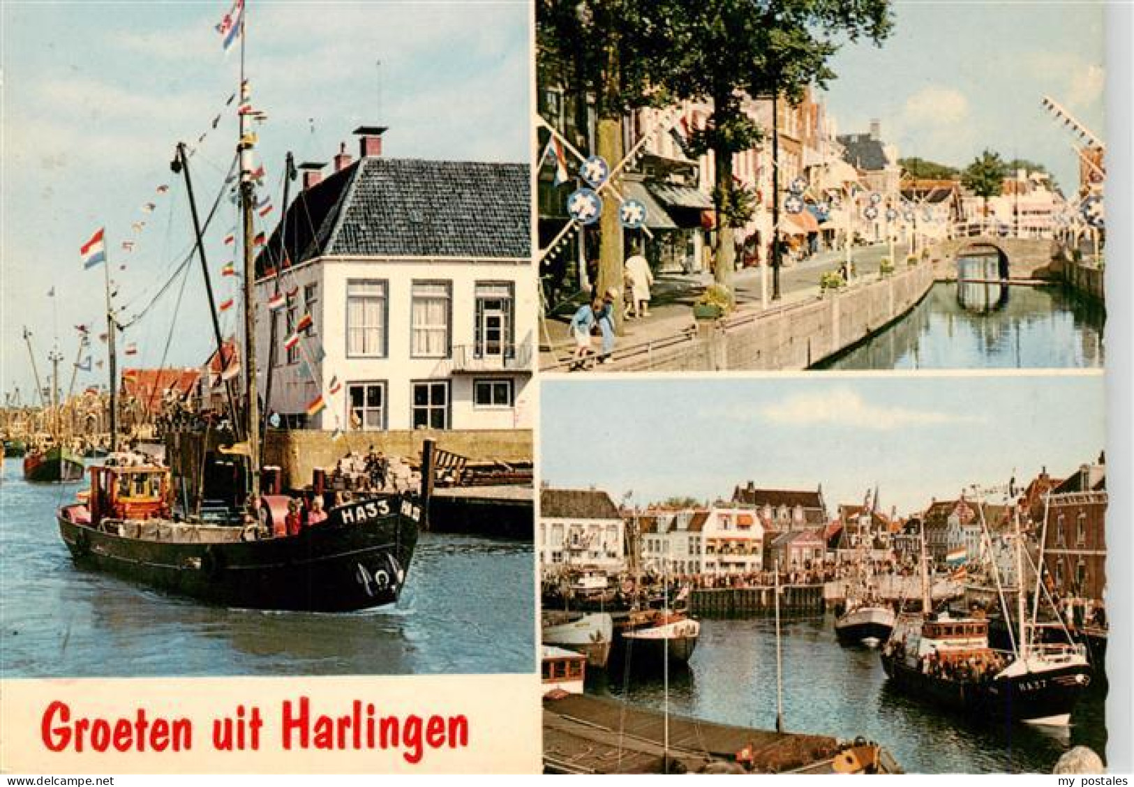 73902402 Harlingen Friesland NL Segelschiff Hafen Strandstrasse  - Autres & Non Classés