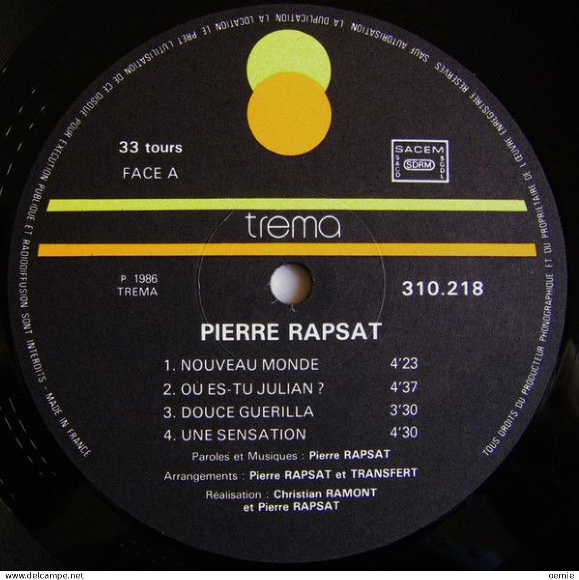 PIERRE RAPSAT - Autres - Musique Française