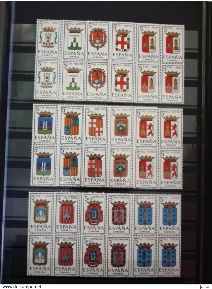 ESPAÑA,Escudos Capitales Provincias De España ( 57 Sellos) - Blocks & Sheetlets & Panes