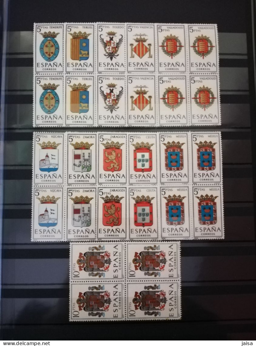 ESPAÑA,Escudos Capitales Provincias De España ( 57 Sellos) - Blocs & Feuillets