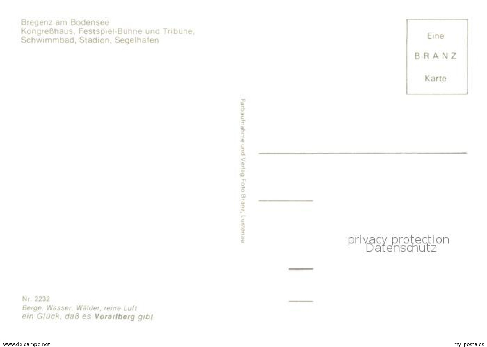 73795833 Bregenz Vorarlberg Bodensee Kongresshaus Festspielbuehne Tribuene Schwi - Altri & Non Classificati