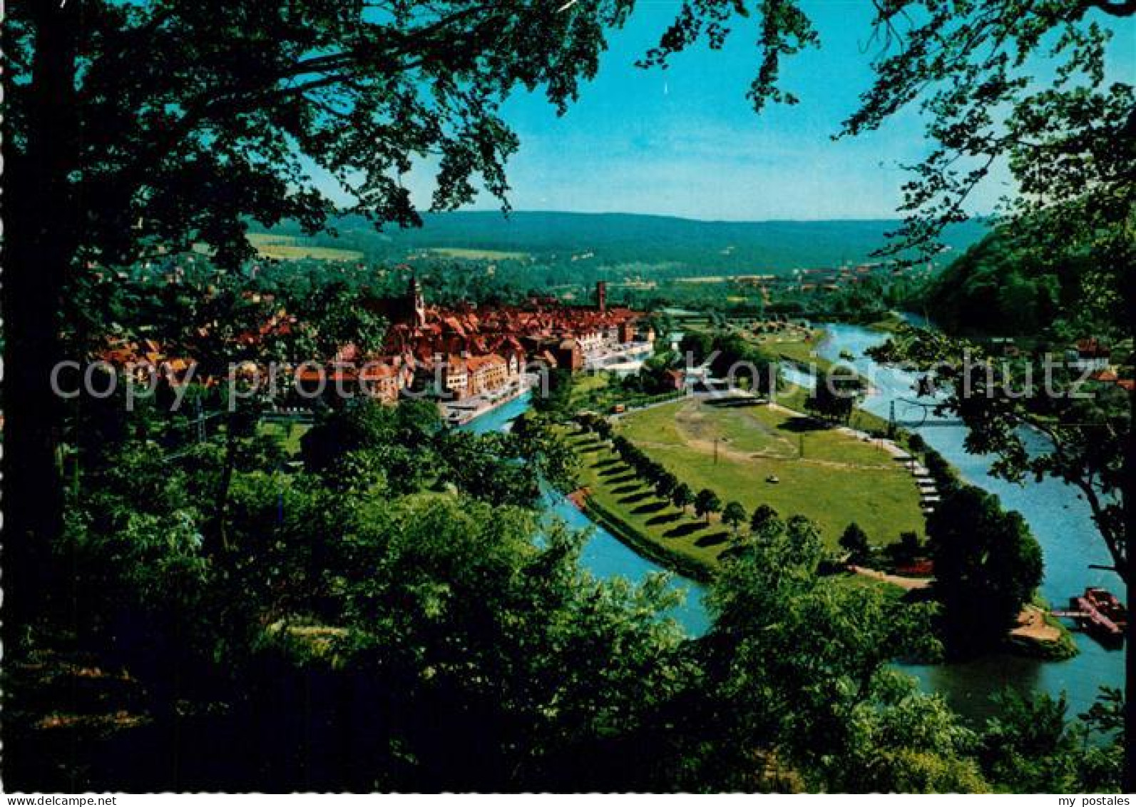 73251296 Hannoversch Muenden Blick Auf Die Stadt Zusammenfluss Werra Und Fulda H - Hannoversch Muenden