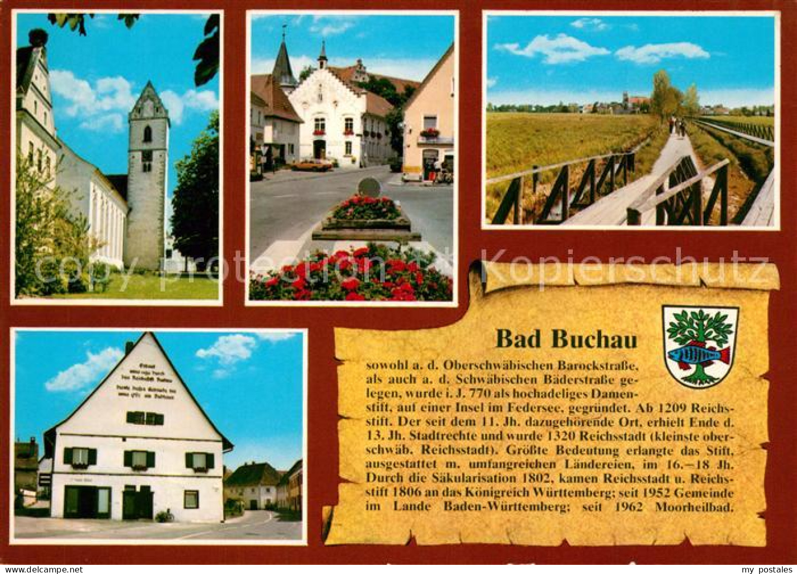 73251241 Bad Buchau Federsee Stiftskirche  Rathaus Marktplatz Reichsstift Bad Bu - Bad Buchau