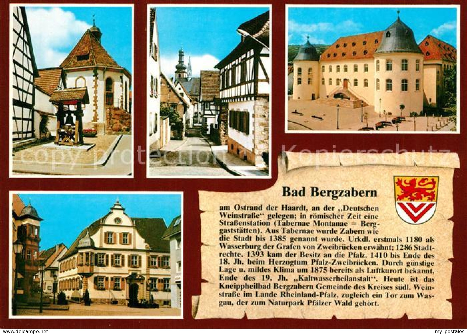 73251229 Bad Bergzabern Hanspach Plaetzel Bergkirche Pfarrgasse Schloss Rathaus  - Bad Bergzabern