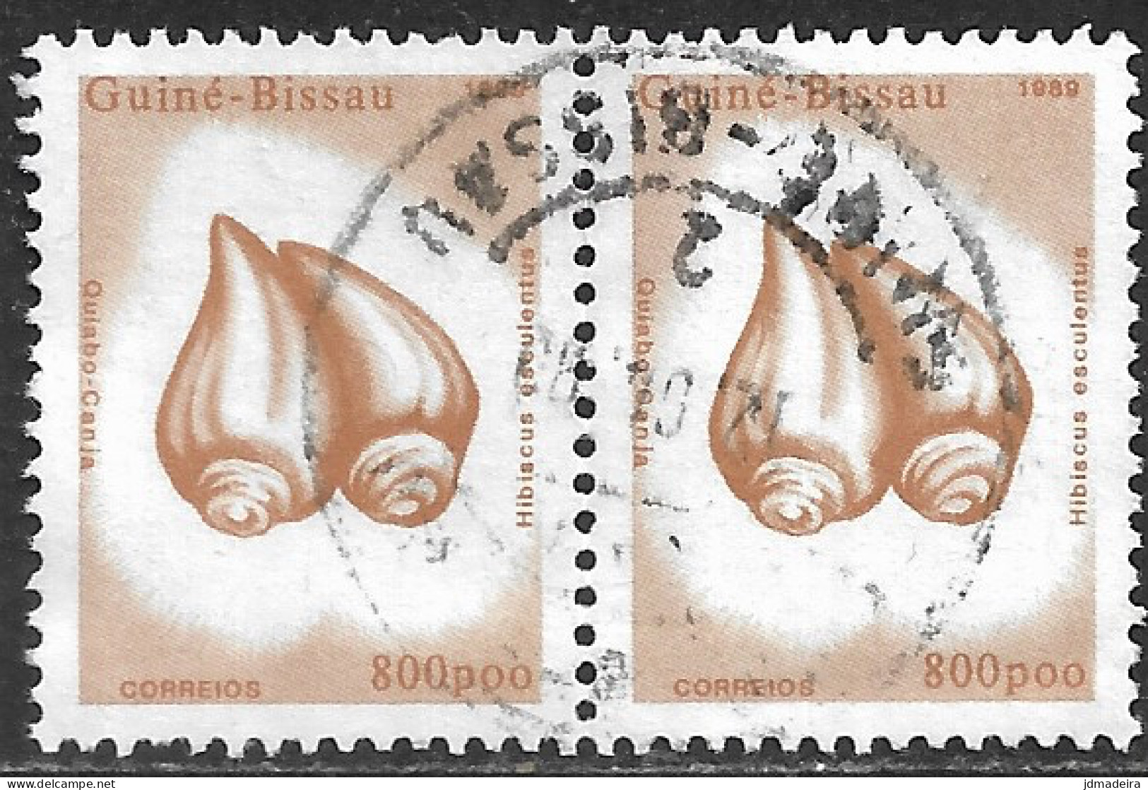 GUINE BISSAU – 1989 Vegetables 800P00 Pair Of Used Stamps - Guinea-Bissau