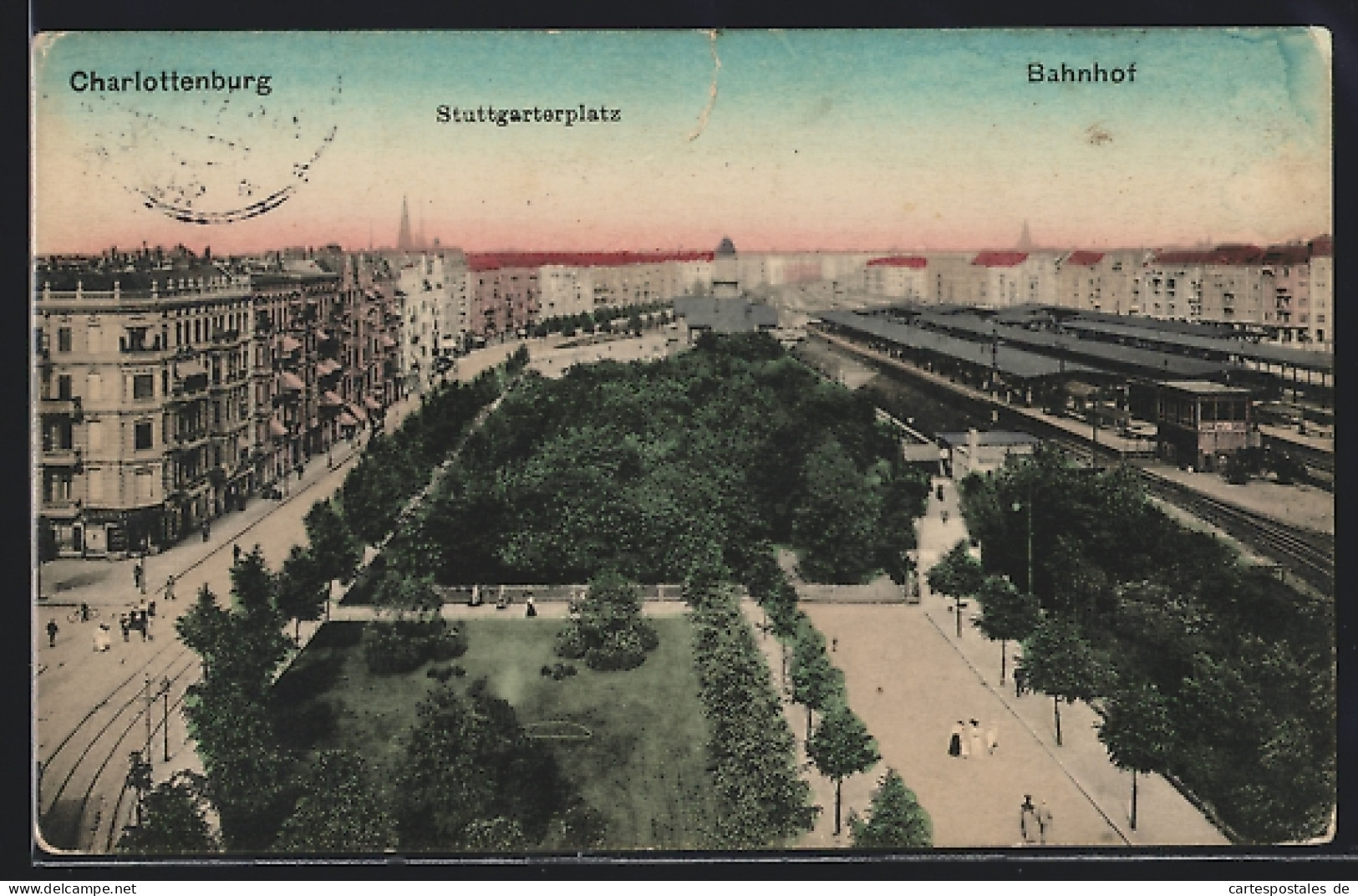 AK Berlin-Charlottenburg, Bahnhof, Partie Am Stuttgarterplatz  - Charlottenburg