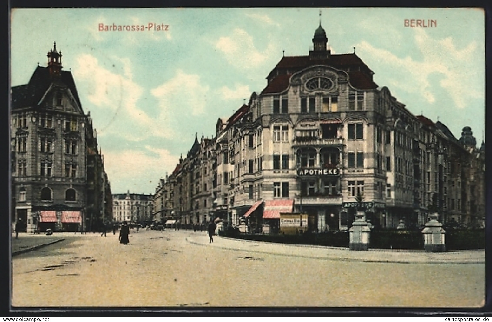 AK Berlin-Schöneberg, Barbarossa-Platz Mit Apotheke  - Schöneberg
