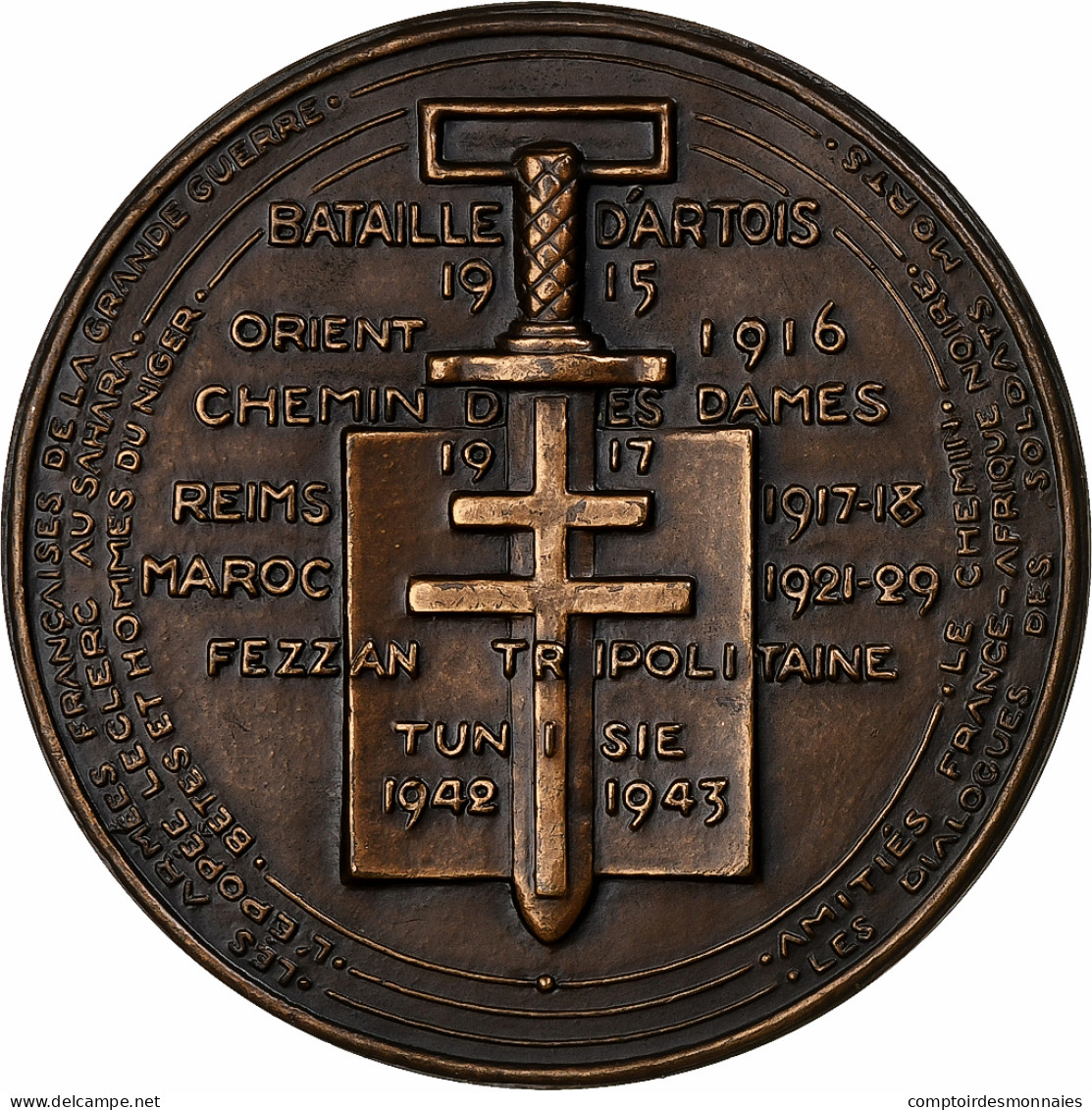 France, Médaille, Général Ingold, 1974, Bronze, Coeffin, SPL - Sonstige & Ohne Zuordnung