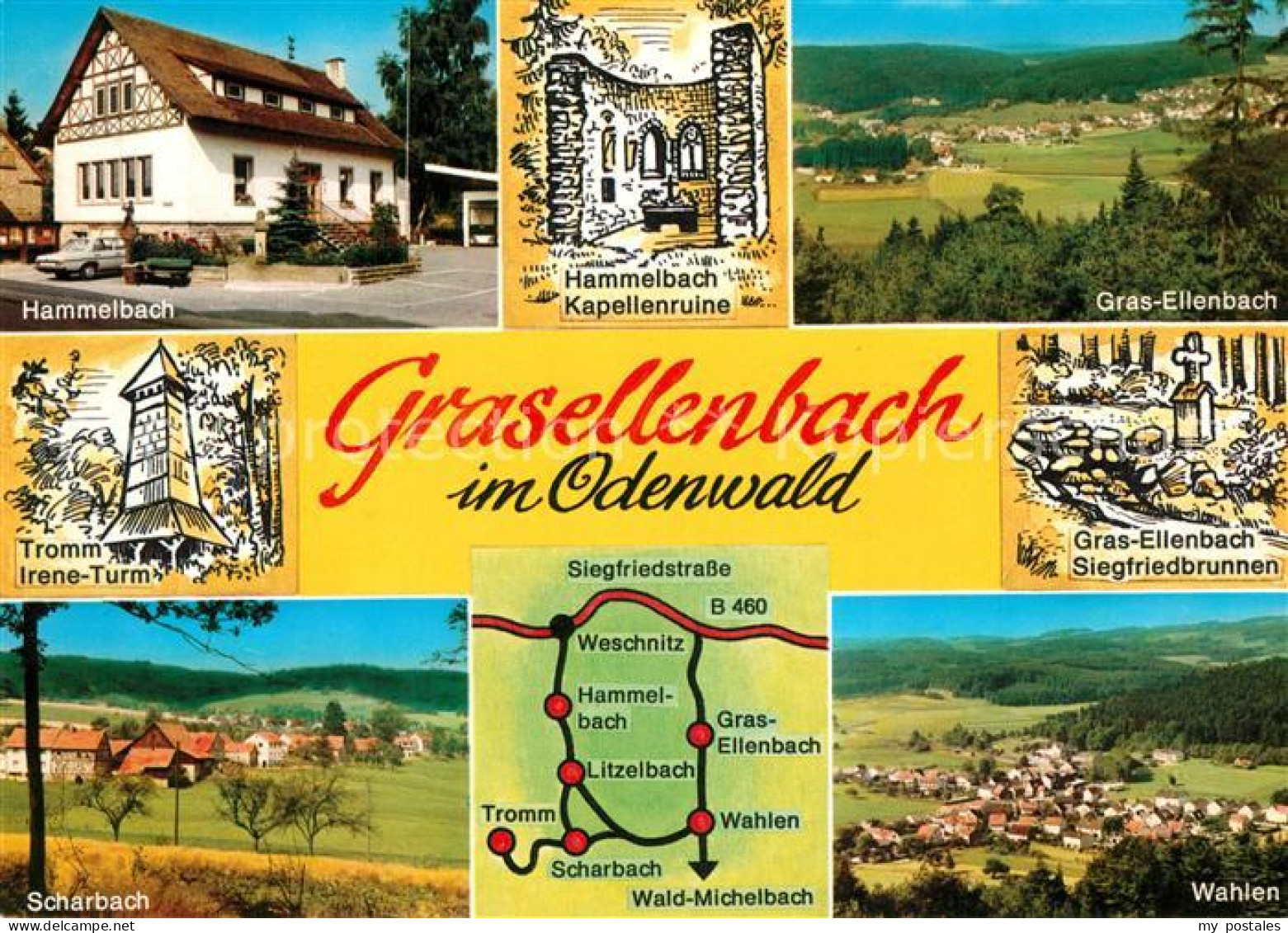 73249808 Grasellenbach Hammelbach Kapellenruine Panorama Tromm Irene Turm Wahlen - Sonstige & Ohne Zuordnung