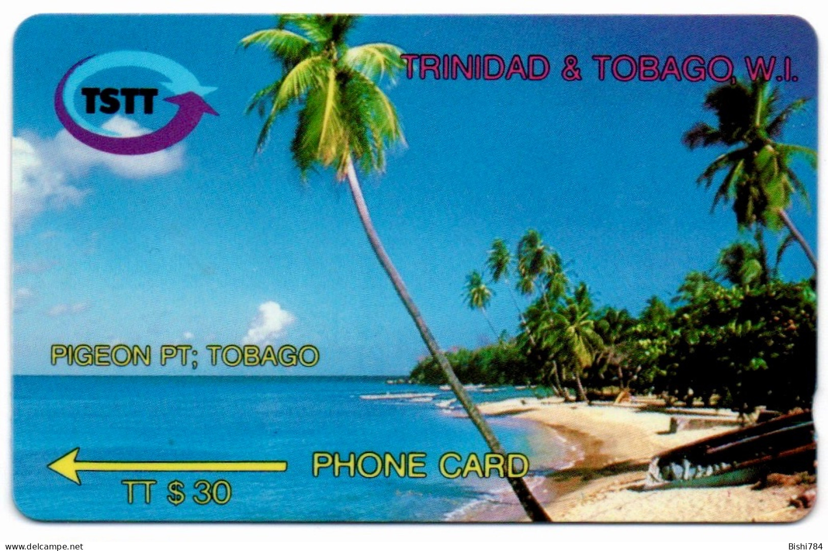 Trinidad & Tobago - Pigeon Point - 2CTTE (Italic Font) - Trinidad & Tobago
