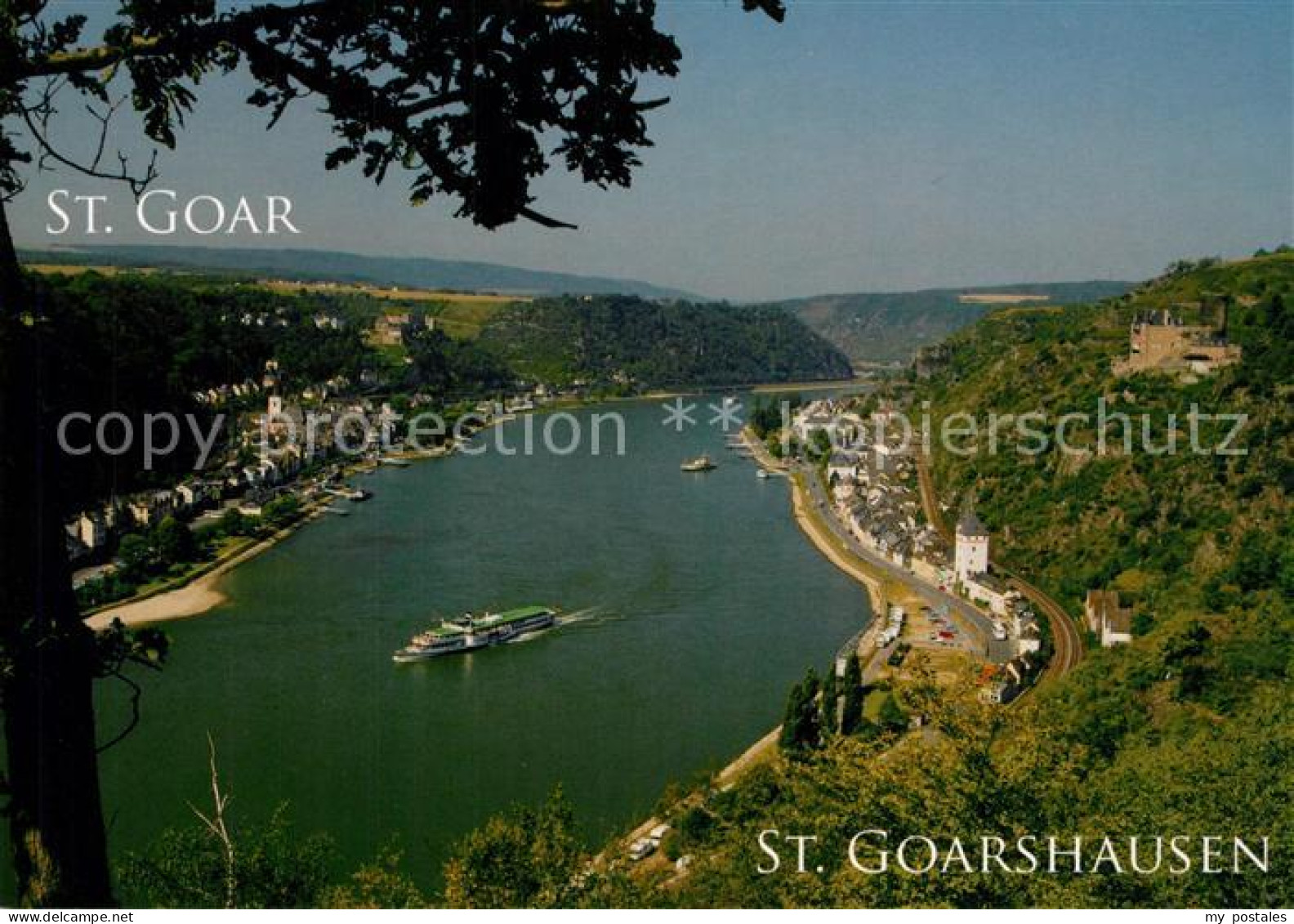 73249257 St Goarshausen Panorama Rheintal St Goar Burg Rheinfels Burg Katz St Go - Loreley