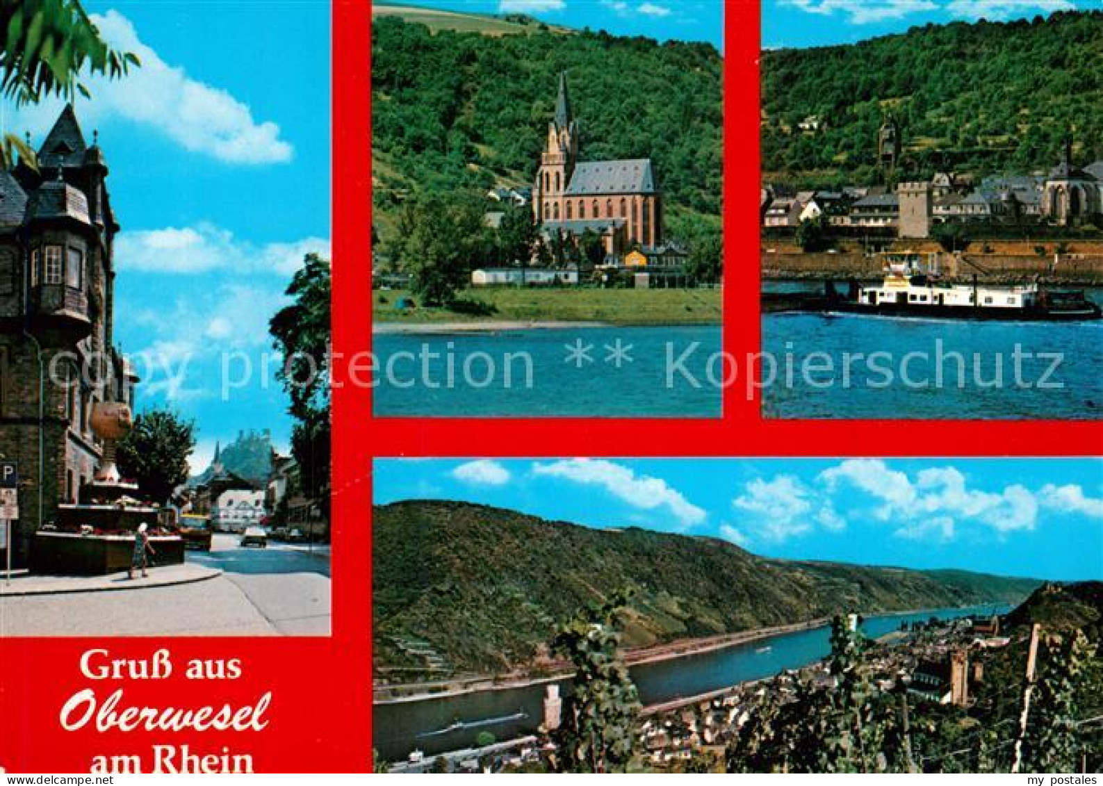73249235 Oberwesel Rhein Teilansichten Kirche Panorama Blick Ueber Die Rhein Wei - Oberwesel
