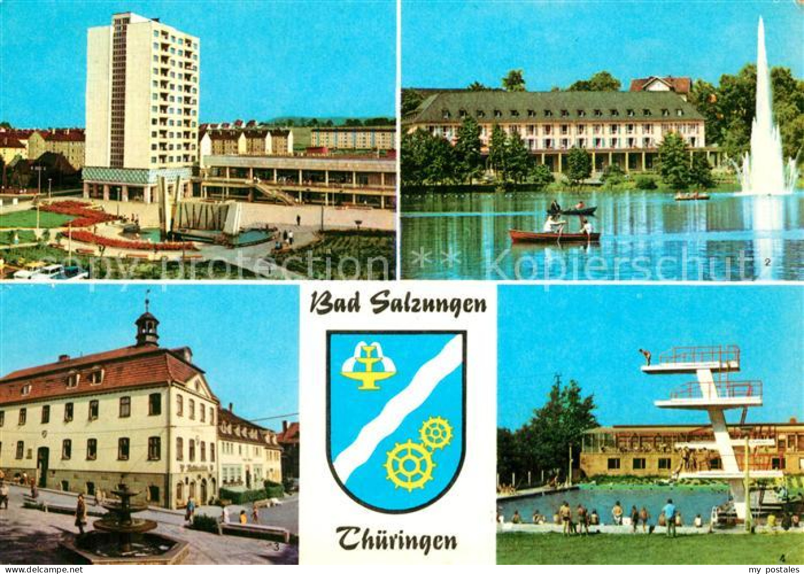 73249142 Bad Salzungen Leninplatz Kurhaus Burgsee Rathaus Markt Schwimmbad Bad S - Bad Salzungen