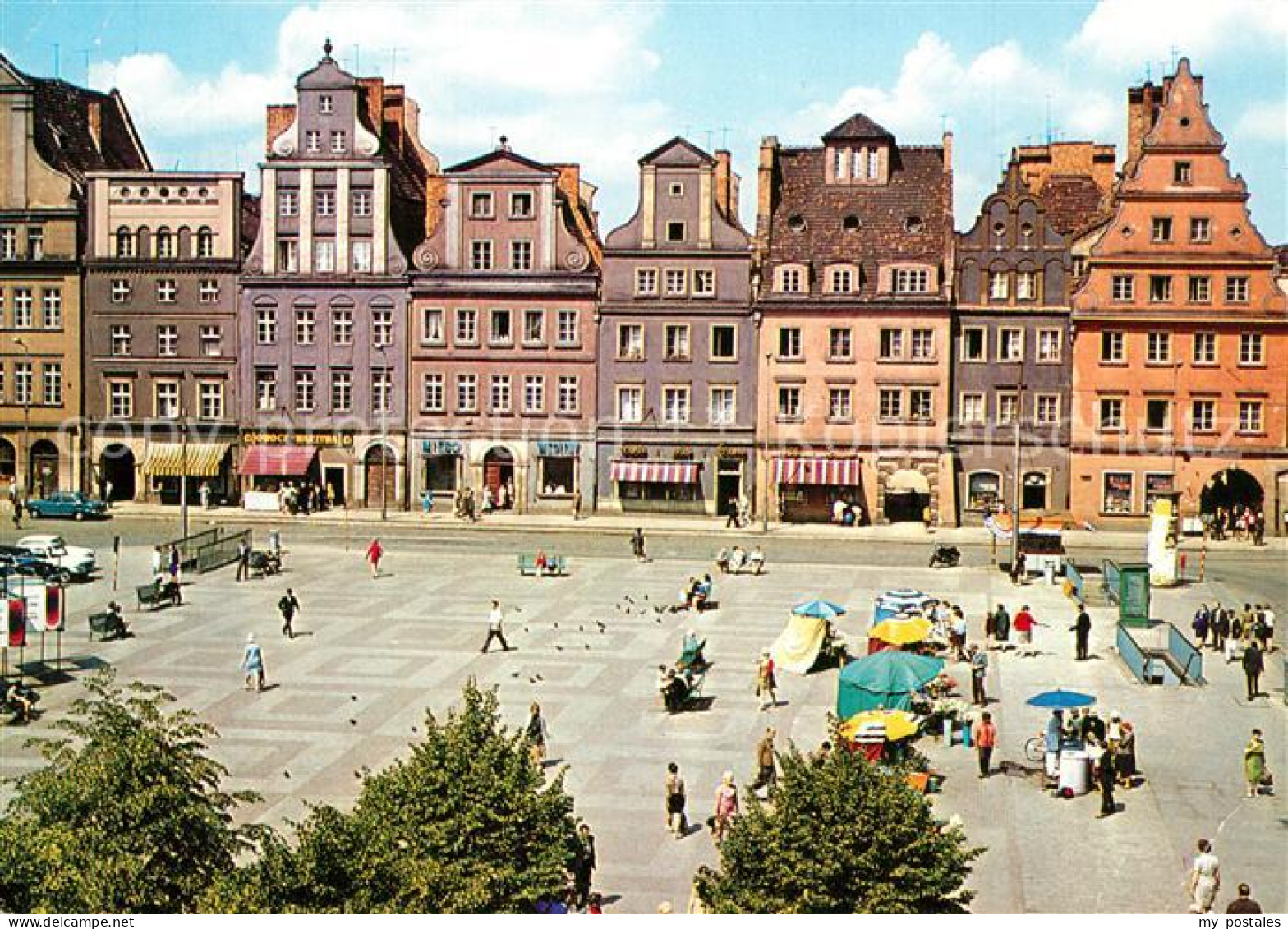 73249127 Wroclaw Plac Solny Salzmarkt Giebelhaeuser Wroclaw - Pologne