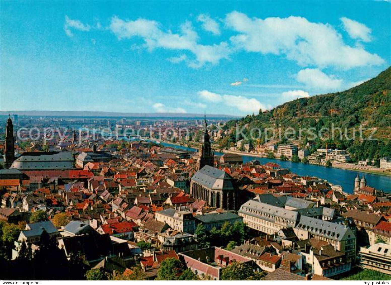 73249012 Heidelberg Neckar Blick Vom Schloss Auf Stadt Und Neckar Heidelberg Nec - Heidelberg