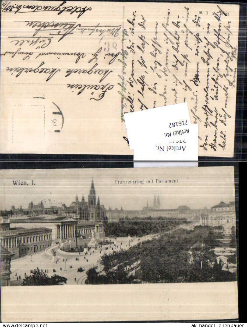 716182 Wien Franzensring Parlament Gel Castell Unterfranken - Other & Unclassified