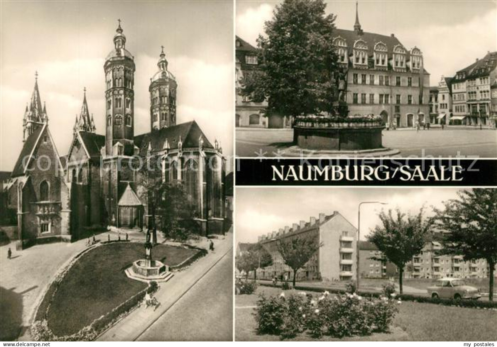 73248113 Naumburg Saale Dom Dreikoenigskapelle Wilhelm Pieck Platz Brunnen Wohnb - Naumburg (Saale)