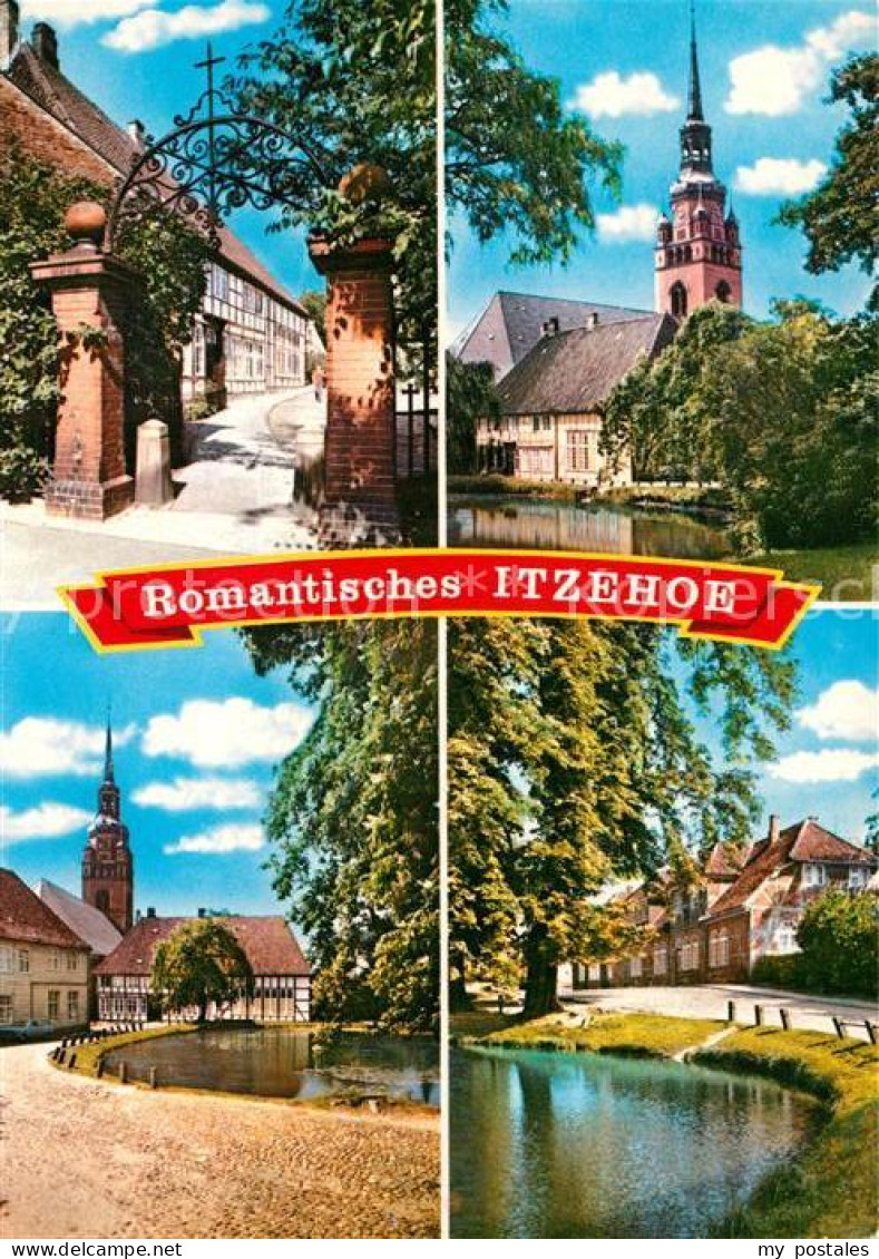 73248087 Itzehoe Historische Gebaeude Kirche Partie Am Wasser Itzehoe - Itzehoe