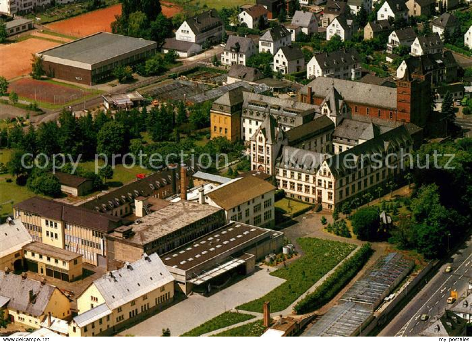 73247812 Limburg Lahn Missionshaus Marienkirche Der Pallottiner Fliegeraufnahme  - Limburg