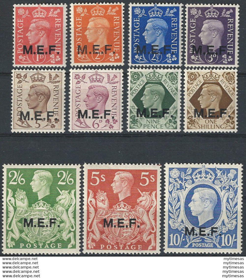 1943-47 Middle East Forces 11v. MNH Sass. N. 6/16 - Andere & Zonder Classificatie