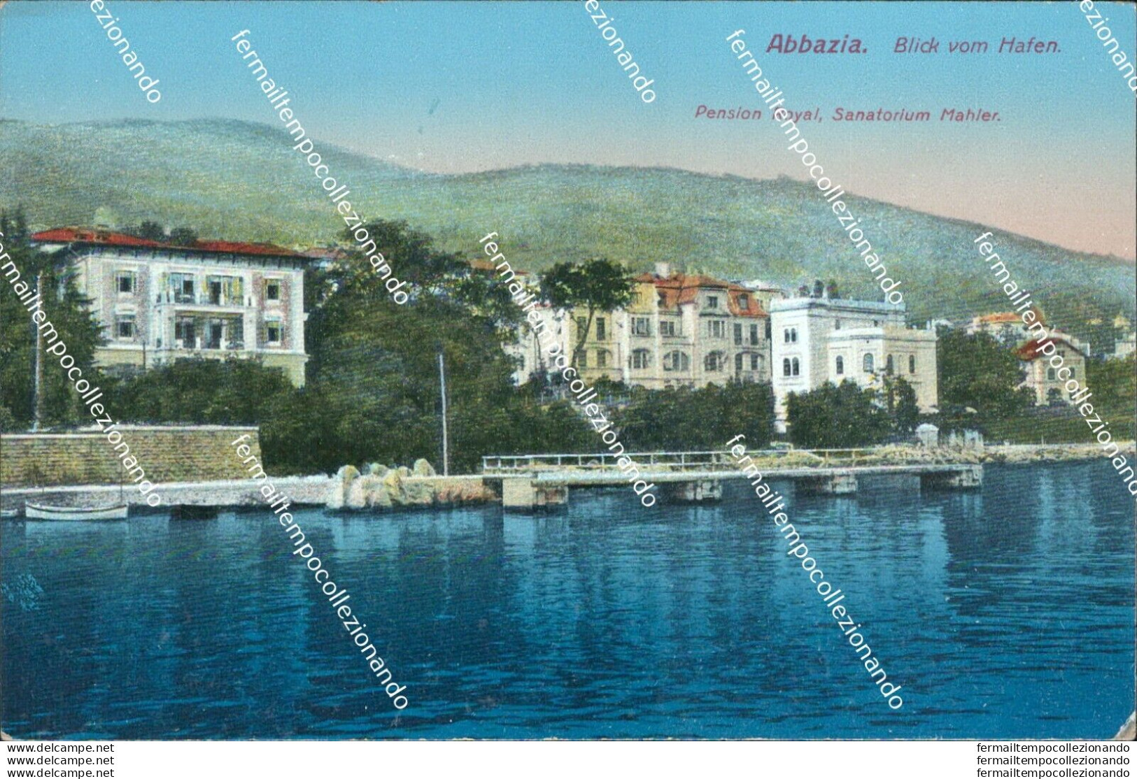 Bd197 Cartolina Abbazia Blick Vom Hafen    Croazia - Altri & Non Classificati
