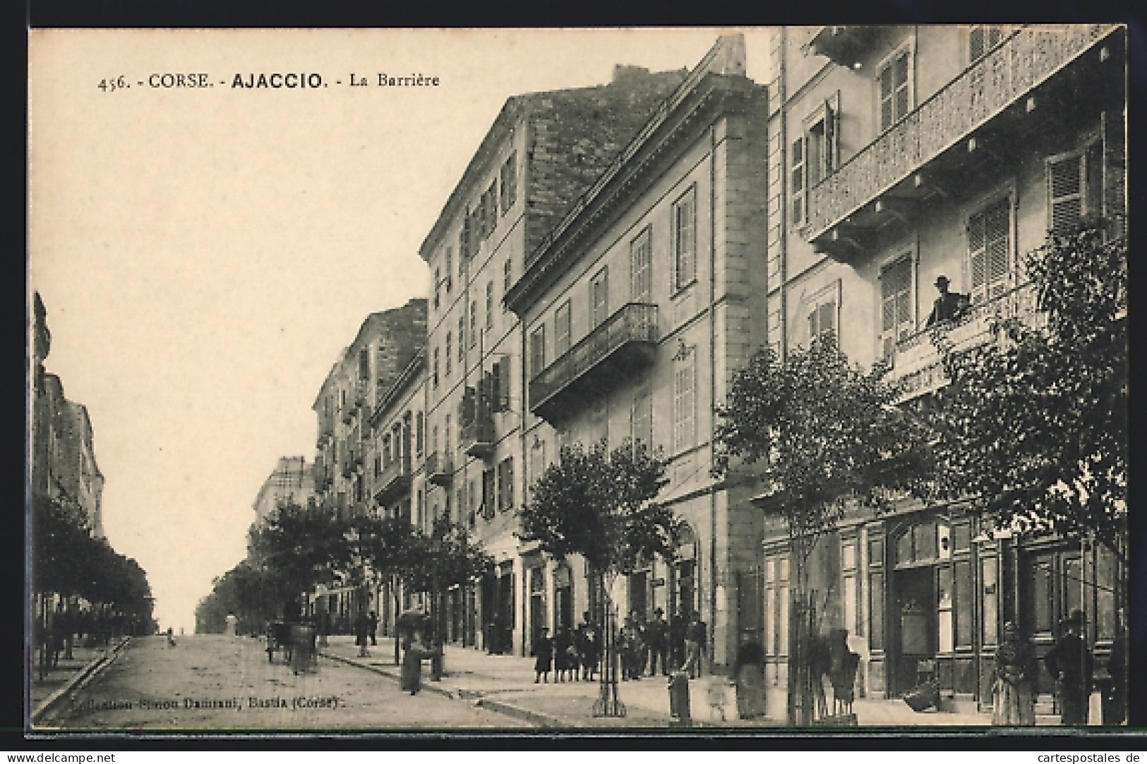 CPA Ajaccio, La Barrière, Vue De La Rue  - Ajaccio