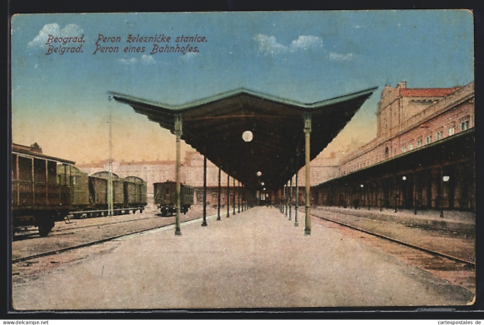 AK Beograd / Belgrad, Peron Zeleznicke Stanice, Peron Eines Bahnhofs, Eisenbahn  - Serbia