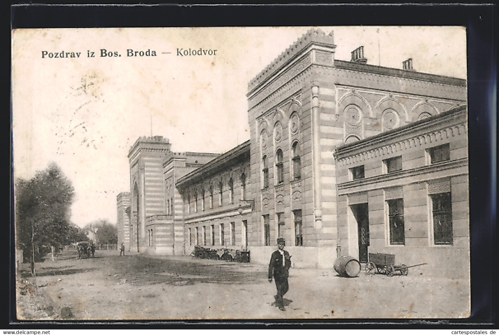 AK Bos. Broda, Kolodvar, Bahnhof  - Bosnie-Herzegovine