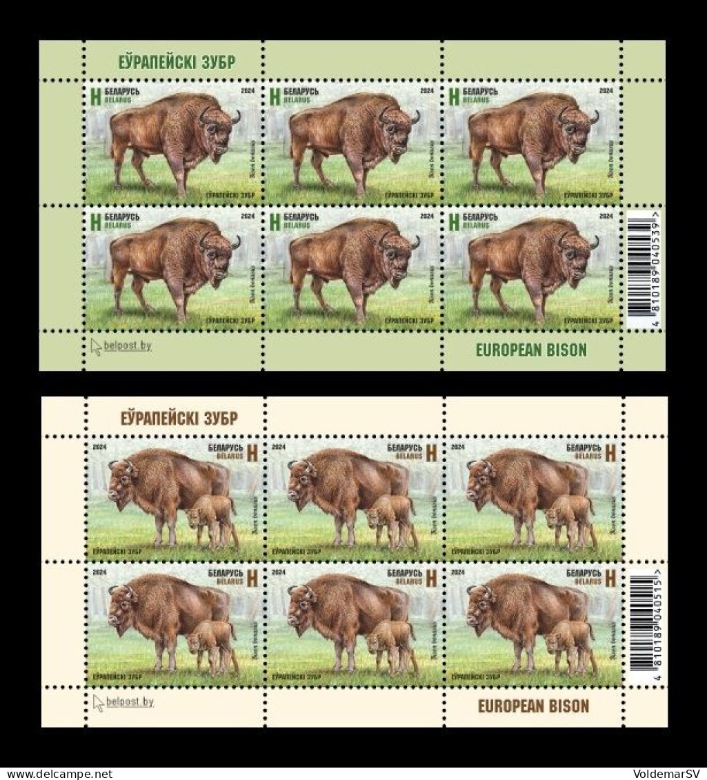Belarus 2024 Mih. 1564/65 Fauna. European Bison (2 M/S) MNH ** - Bielorussia