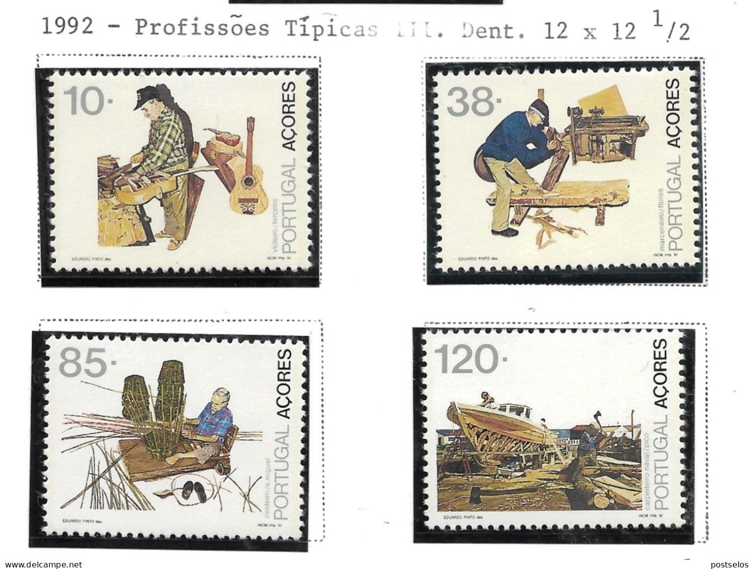 Profissões Açores - Unused Stamps