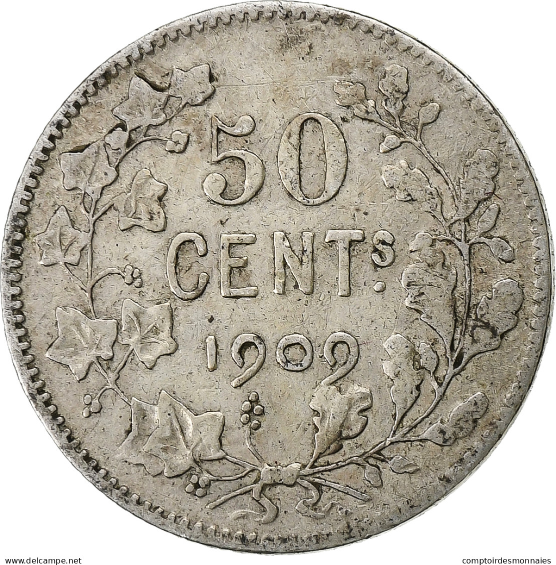 Belgique, Leopold II, 50 Centimes, 1909, Bruxelles, Argent, TB, KM:61.1 - 50 Cent