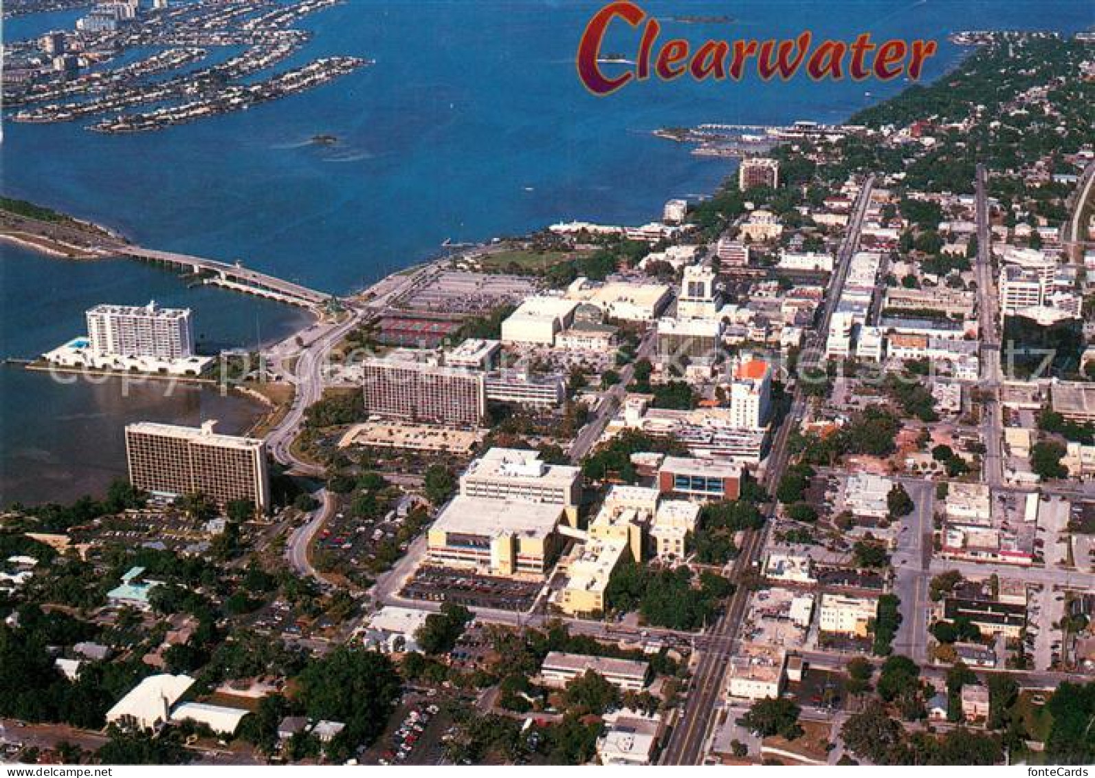 73743343 Clearwater_Florida Downtown Clearwater With Clearwater Beach Aerial Vie - Other & Unclassified