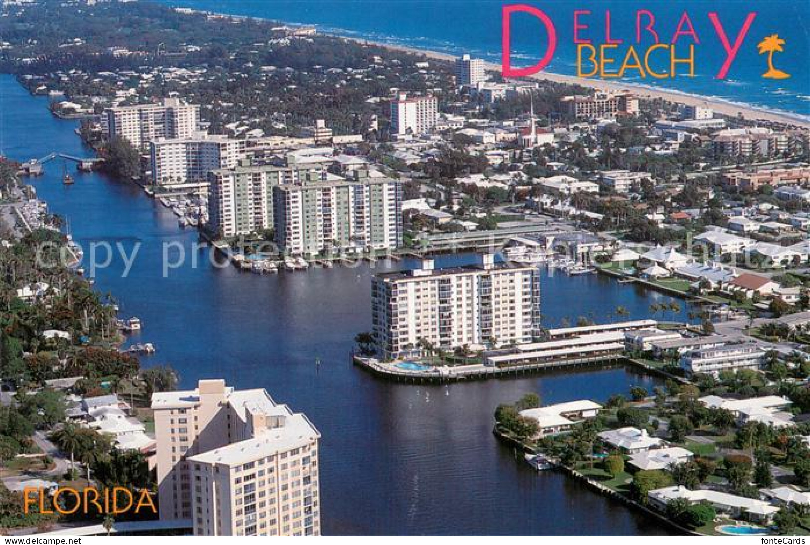 73743339 Delray_Beach_Florida Florida Looking Toward The Atlantic Ocean Aerial V - Other & Unclassified