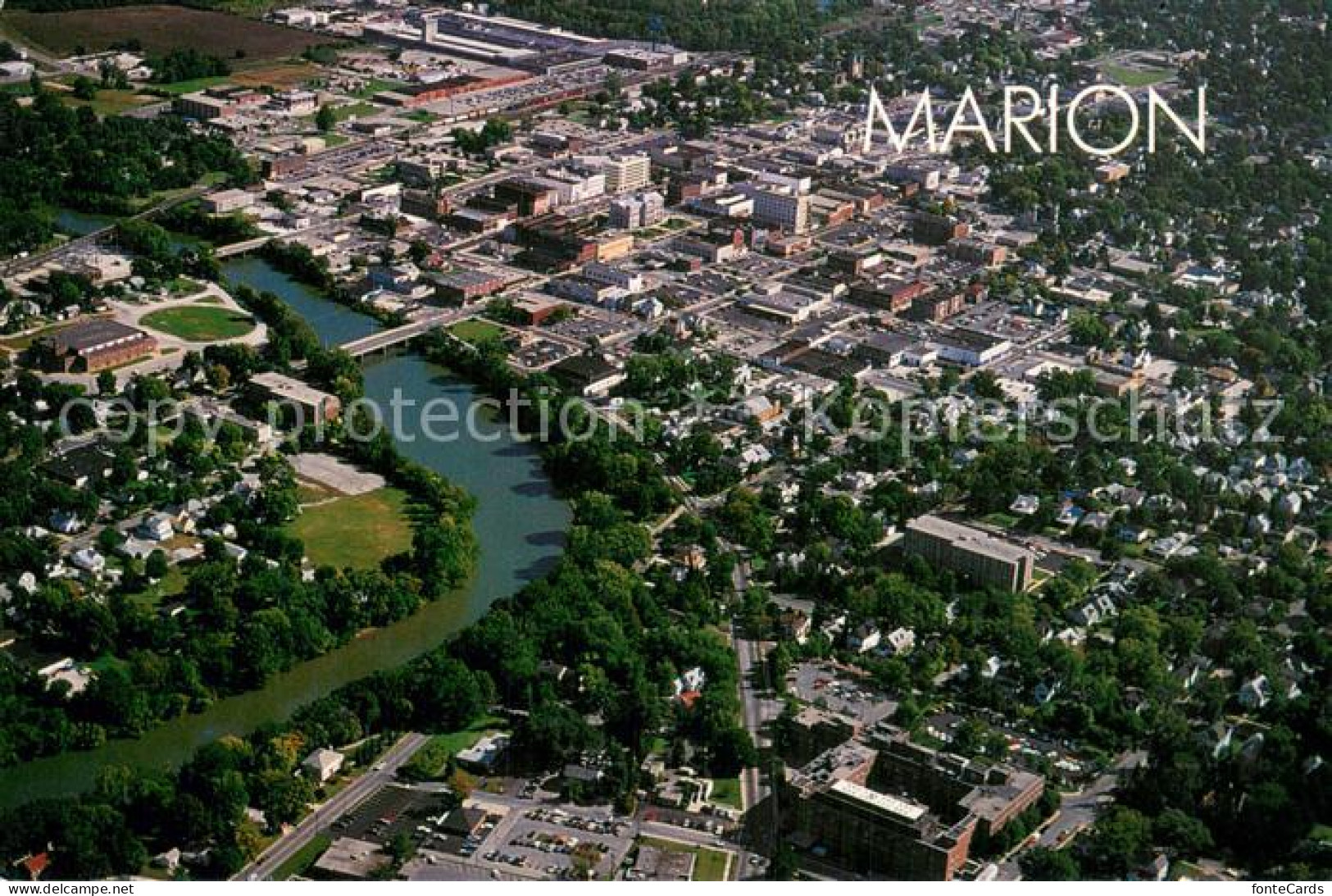 73743332 Marion_Indiana And The Mississinewa River Air View - Altri & Non Classificati