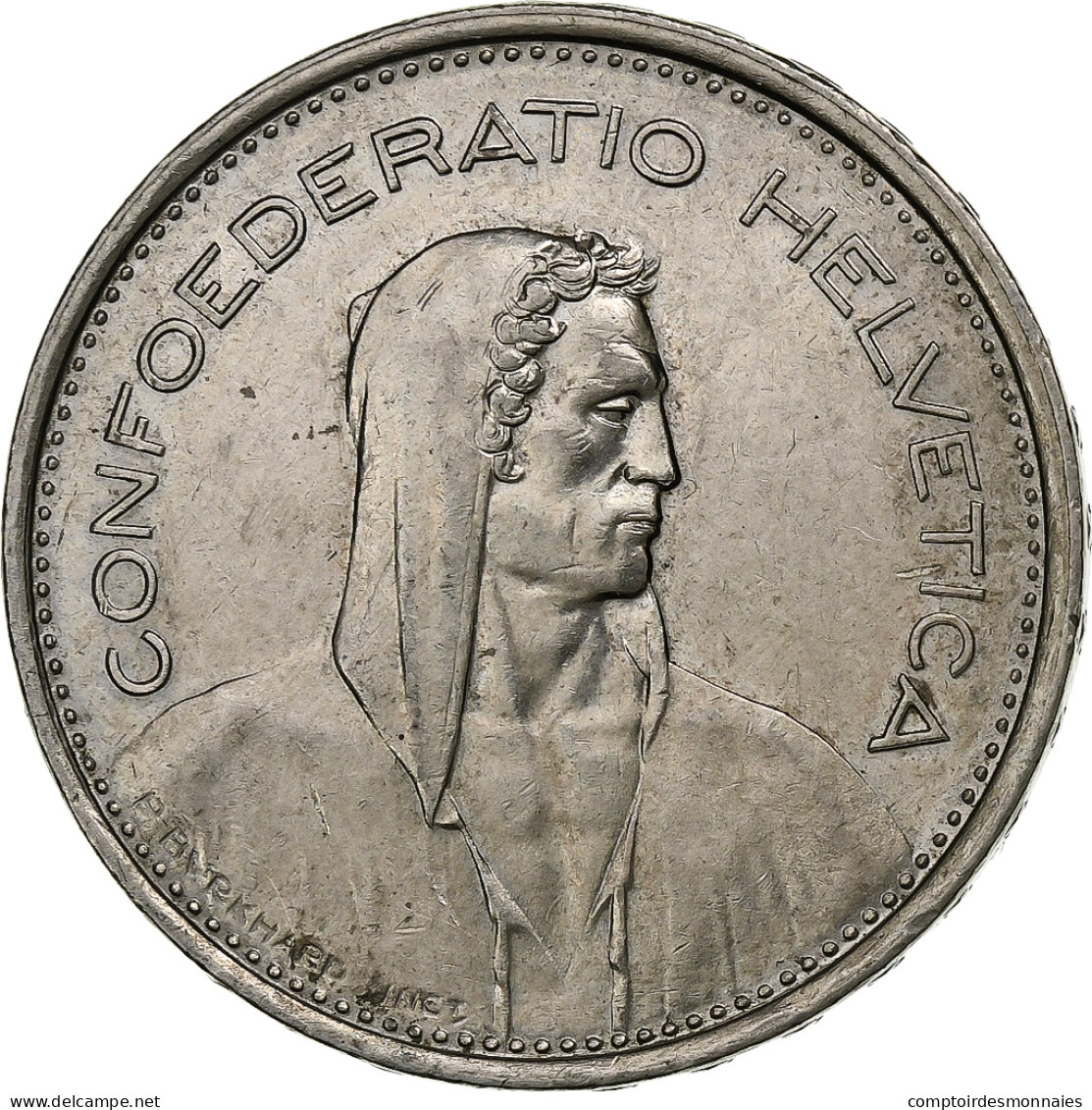 Suisse, Helvetia, 5 Francs, 1968, Bern, TTB, Cupro-nickel, KM:40a.1 - Otros & Sin Clasificación