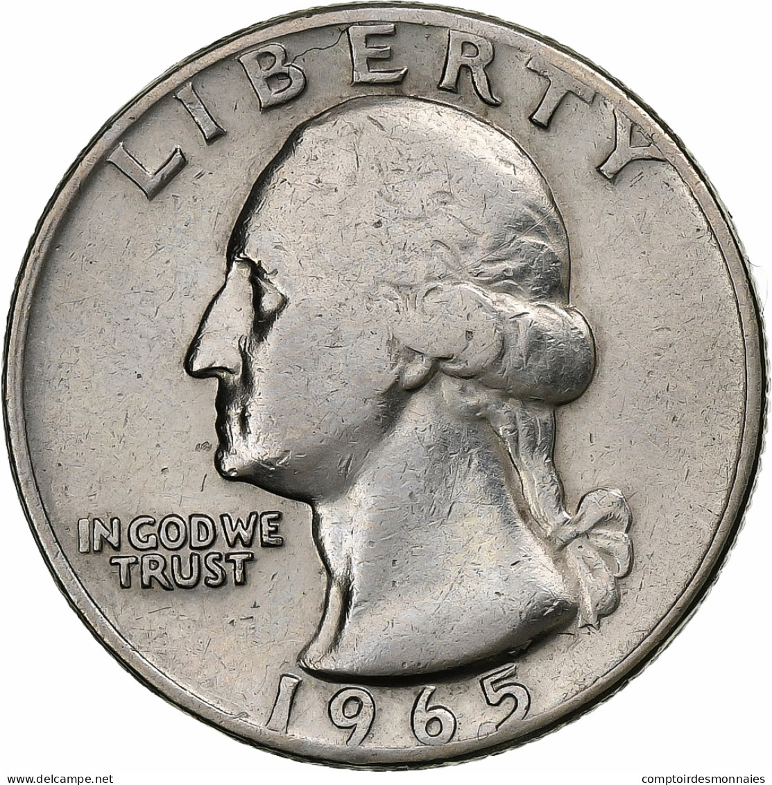 États-Unis, Quarter, Washington Quarter, 1965, U.S. Mint, Cupronickel Plaqué - 1932-1998: Washington