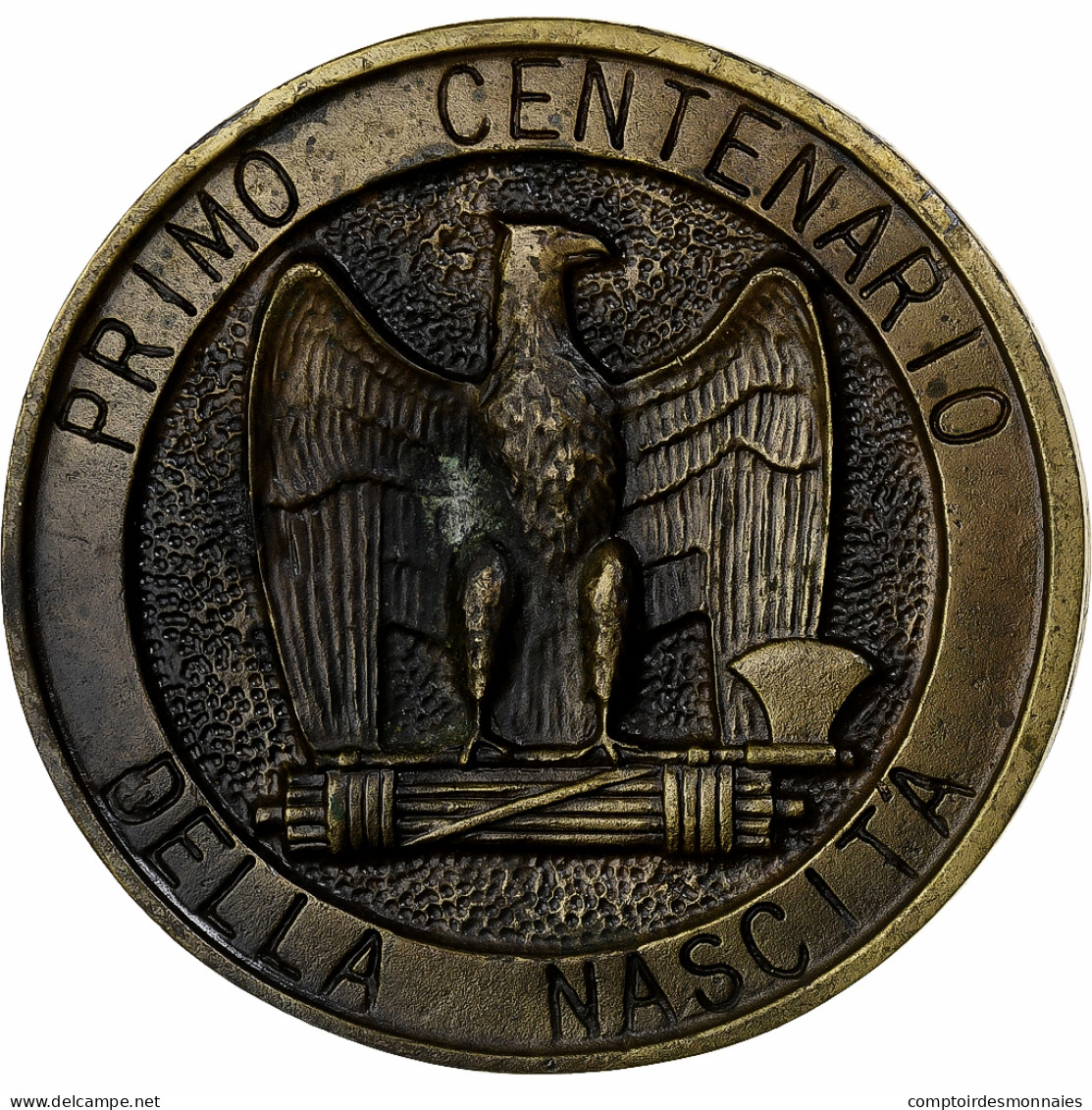 Italie, Médaille, Benito Mussolini, Primo Centenario Della Nascita, 1939-1945 - Autres & Non Classés