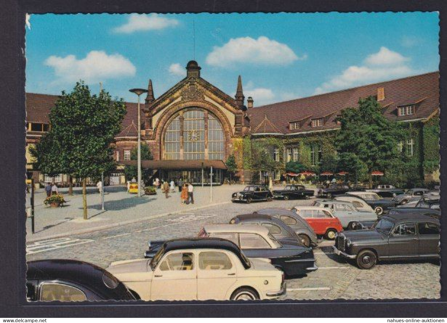 Ansichtskarte Osnabrück Niedersachsen Hauptbahnhof Autos - Autres & Non Classés