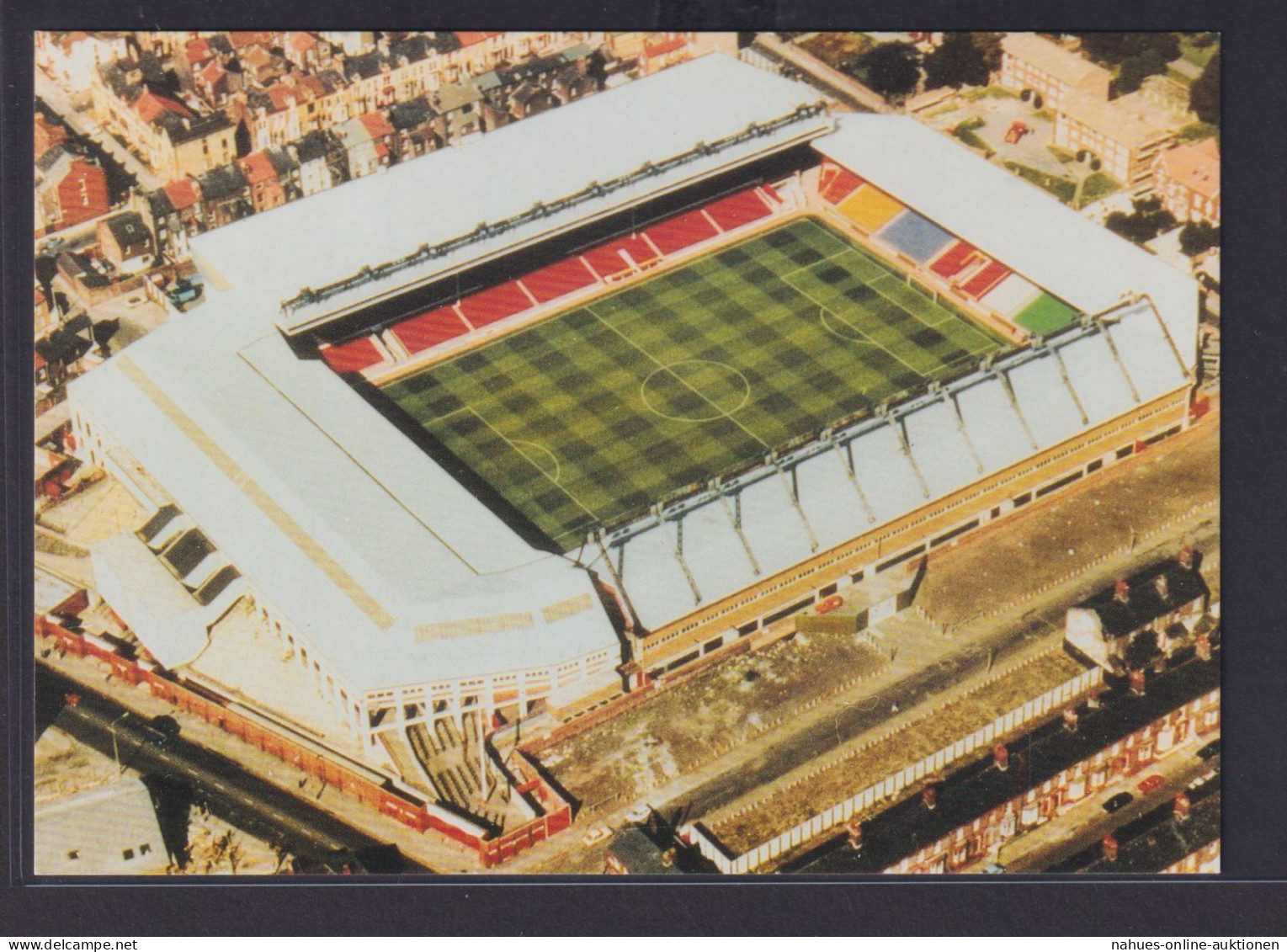 Ansichtskarte Fußballstadion Liverpool England Anfield Road - Andere & Zonder Classificatie