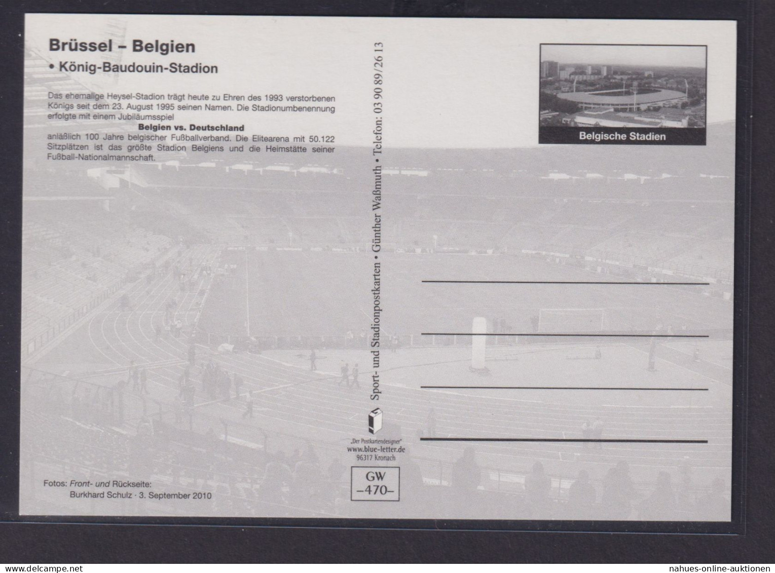 Ansichtskarte Fußballstadion Brüssel Belgien König Baudouin Stadion - Otros & Sin Clasificación