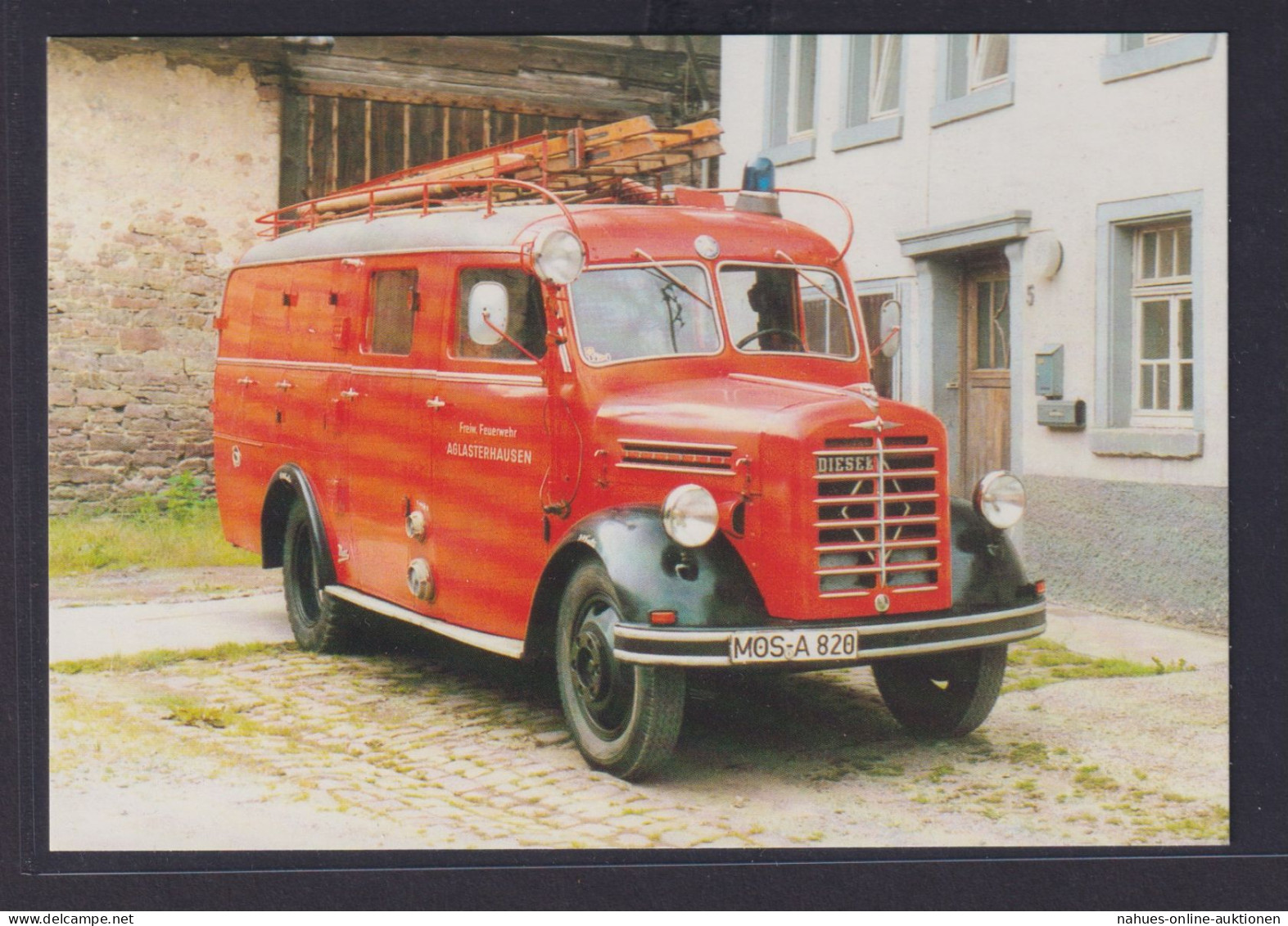 Ansichtskarte Löschgruppenfahrzeug Borgward B 2500 Freiwillige Feuerwehr - Altri & Non Classificati