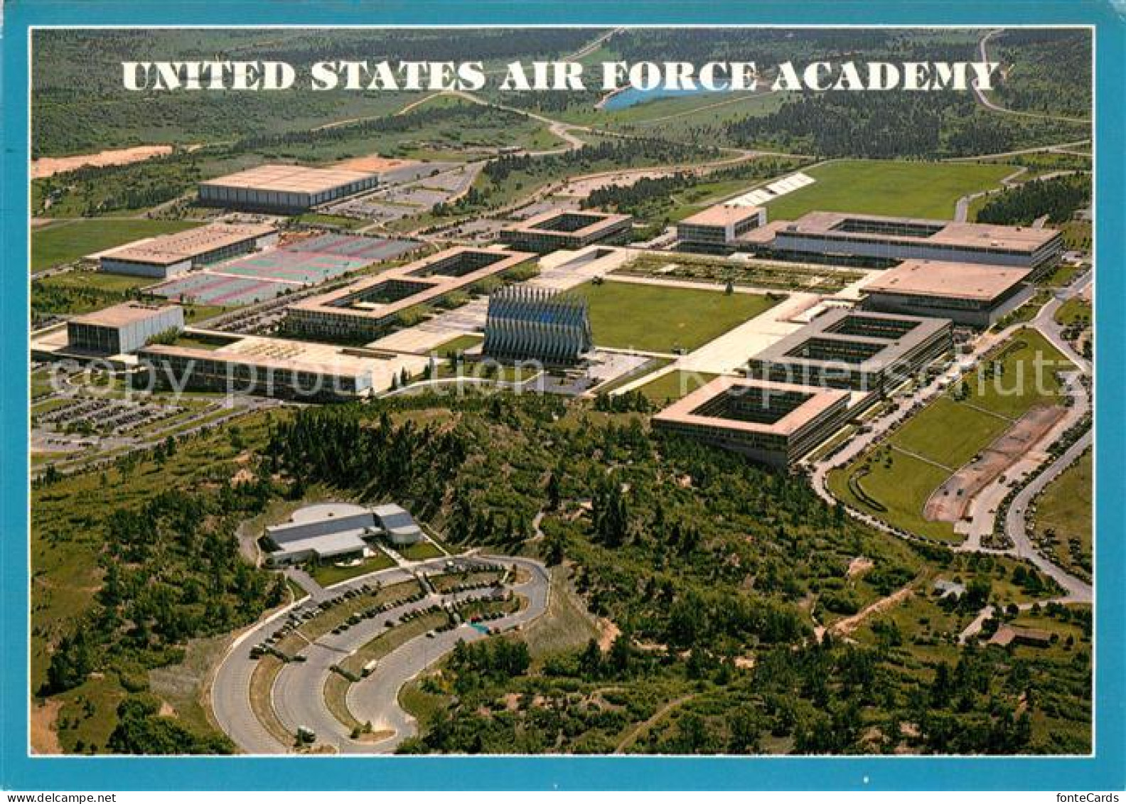 73163279 Colorado Springs United States Air Force Academy Aerial View Colorado S - Andere & Zonder Classificatie