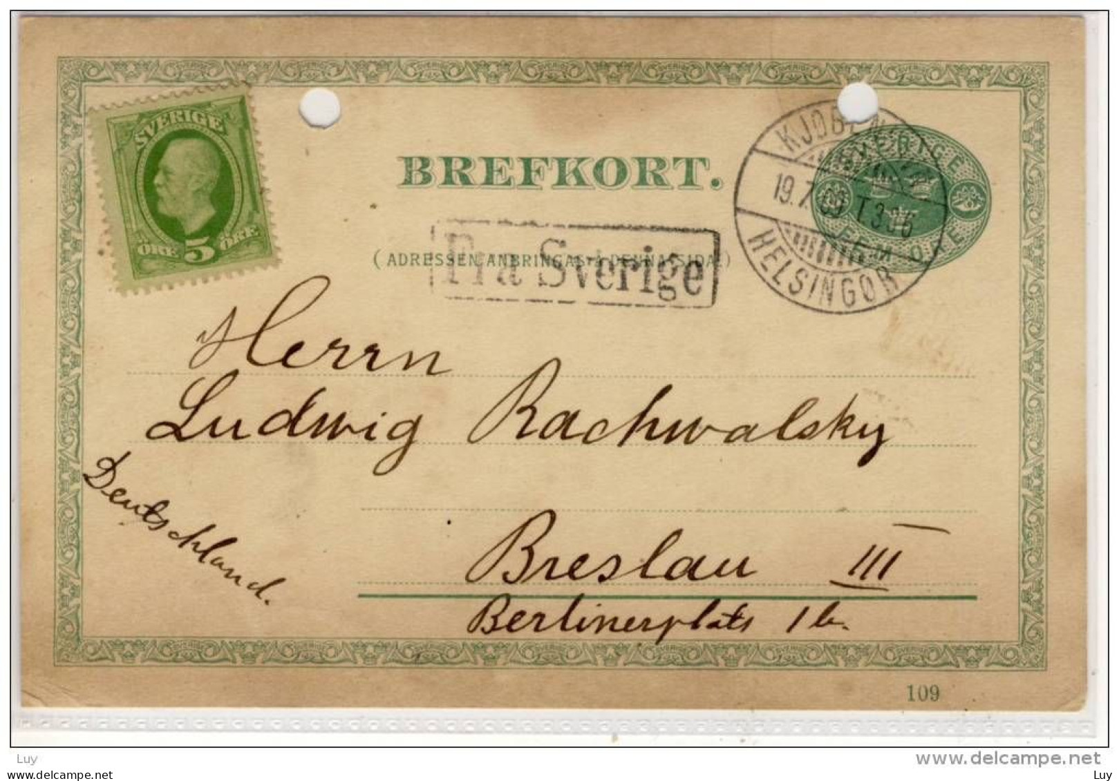 Sverige - Brefkort, Postal Stationary,  1909 - Postwaardestukken