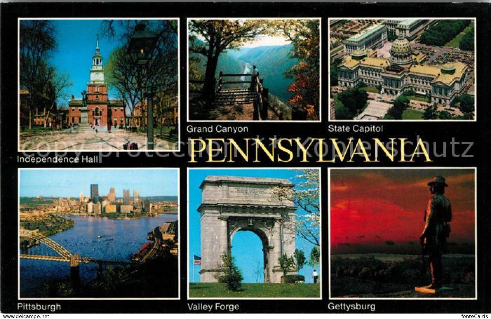 73123506 Pennsylvania US-State Independence Hall Grand Canyon State Capitol Pitt - Andere & Zonder Classificatie