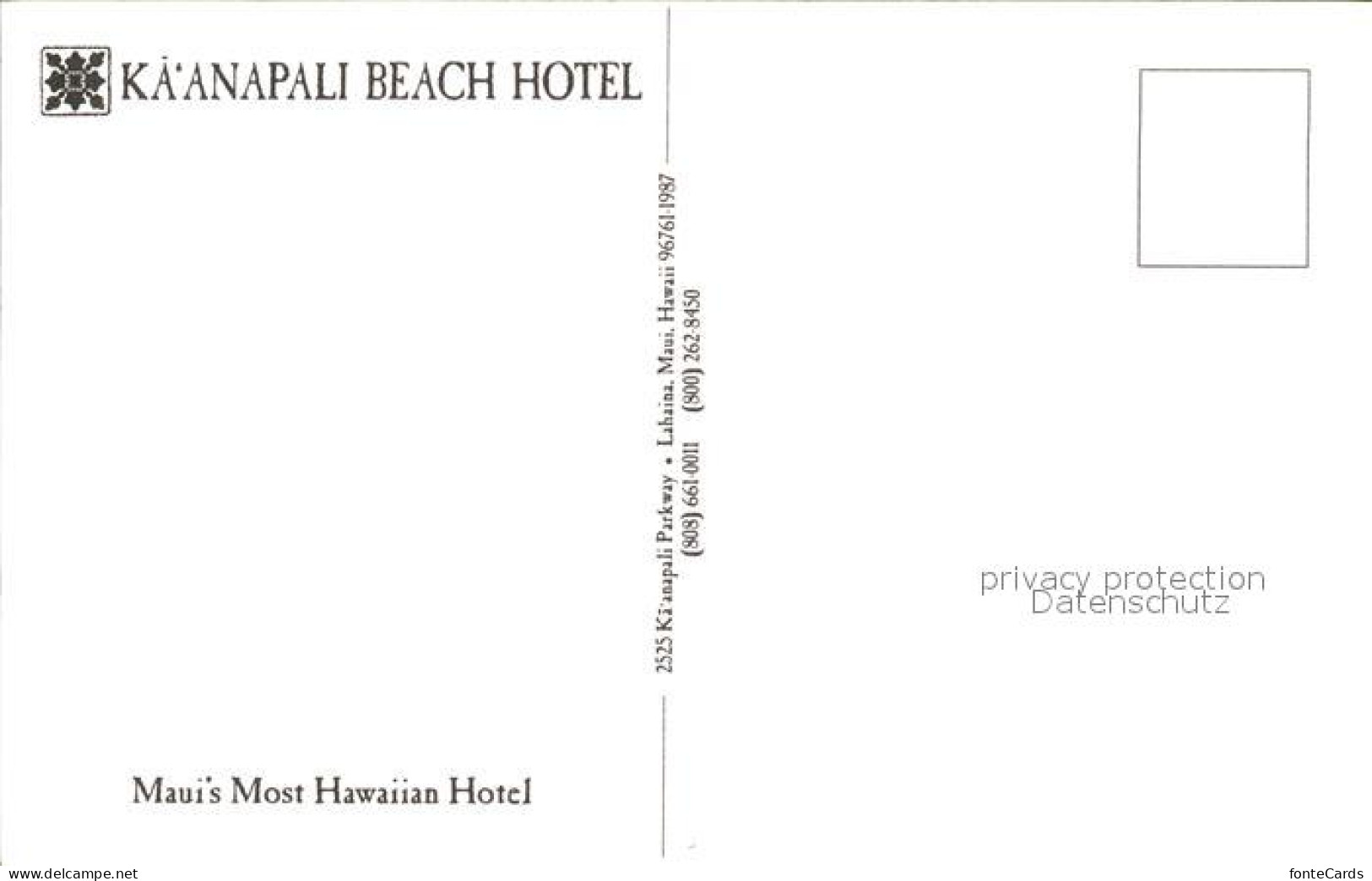 71908558 Kaanapali Beach Hotel  United States - Other & Unclassified