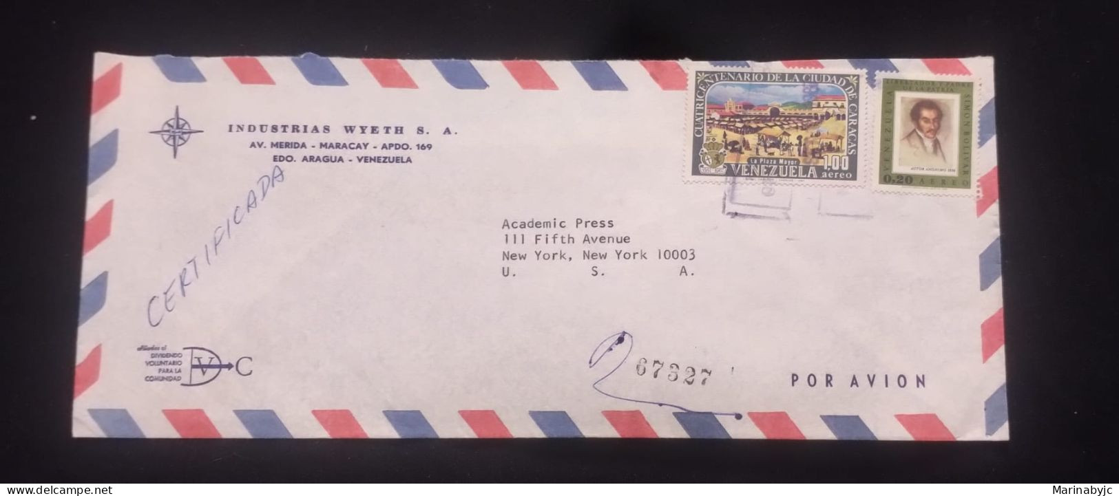C) 1970, VENEZUELA, AIR MAIL, ENVELOPE SENT TO THE UNITED STATES WITH DOUBLE STAMP, XF - Sonstige & Ohne Zuordnung