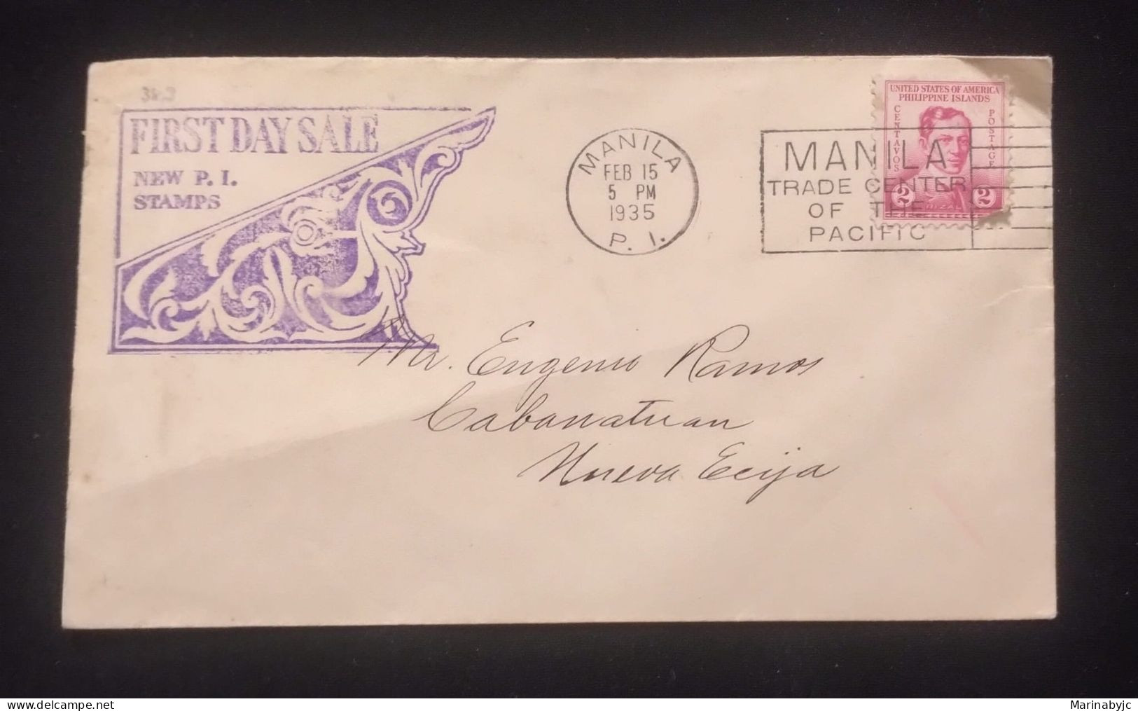 C) 1935 PHILIPPINES, FDC. WITH ADDRESS IN INK. XF - Andere & Zonder Classificatie